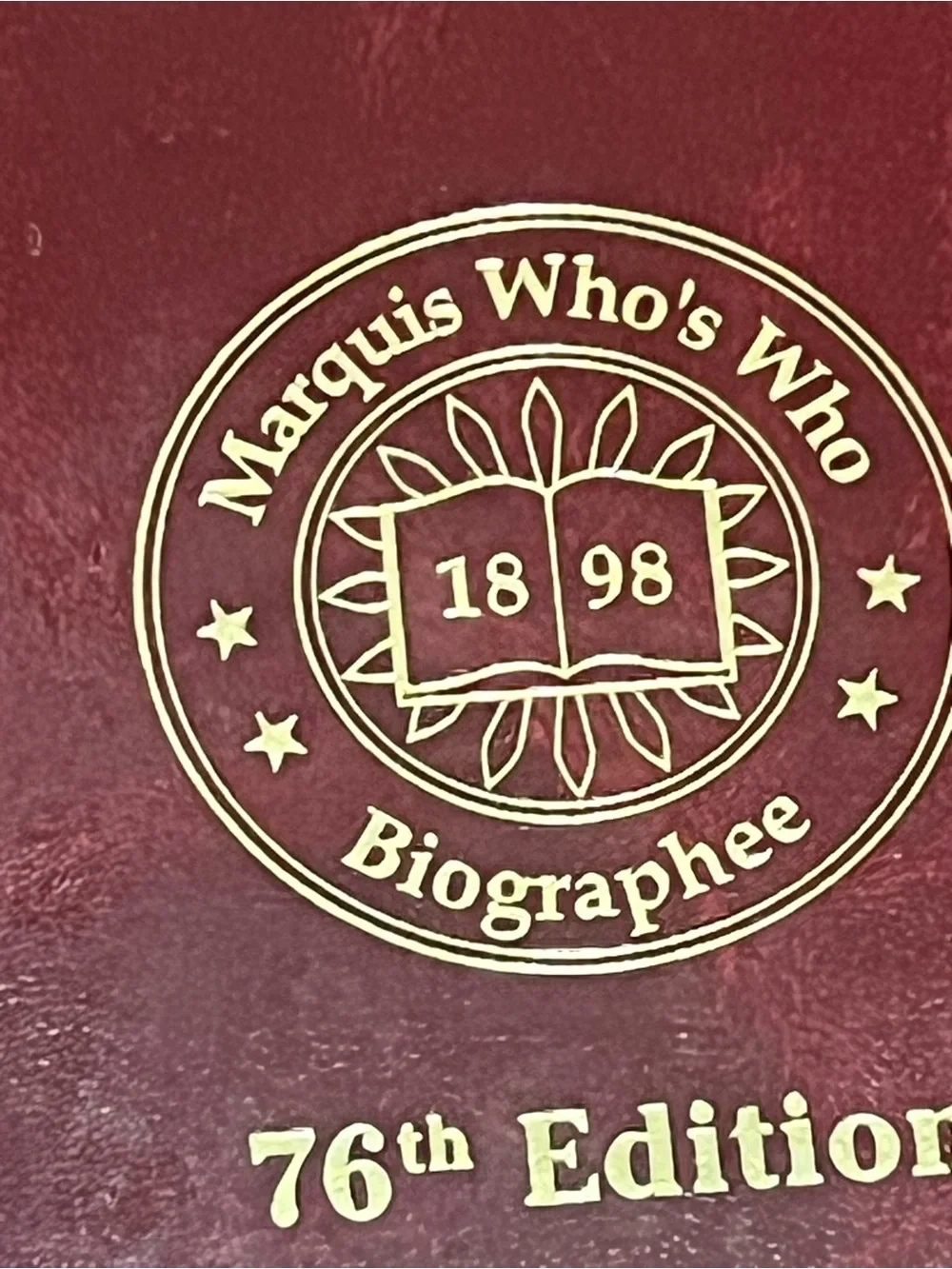 Who’s Who in America 2023 Hardcover - Burgundy with Gold Lettering